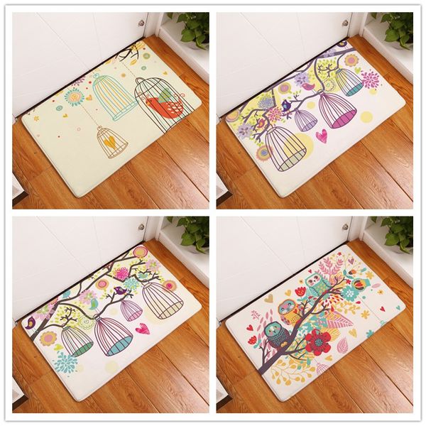 Animal World Bird Cage Painting Colorful Anti Slip Carpet New Home