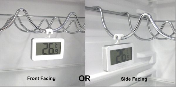 Mit Frostalarm, digitales LCD-Kühlschrank-Gefrierschrank-Thermometer, Thermograph für Kühlschrank