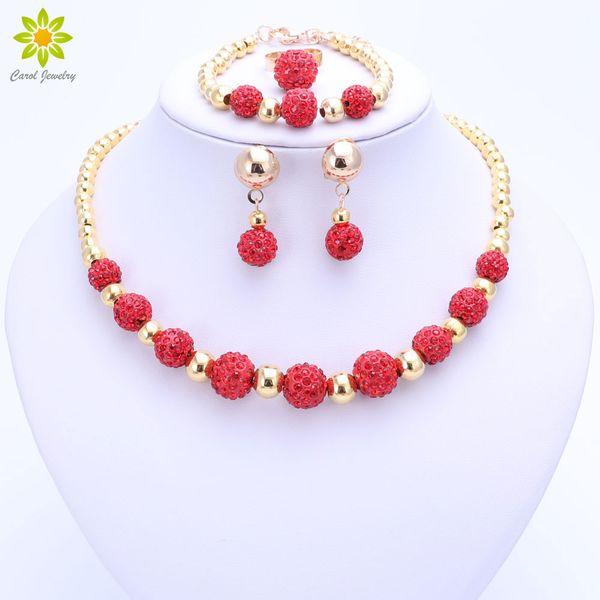 

4color gold plated jewelry set nigerian wedding african beads costume jewelry bracelet earring necklace ring, Silver