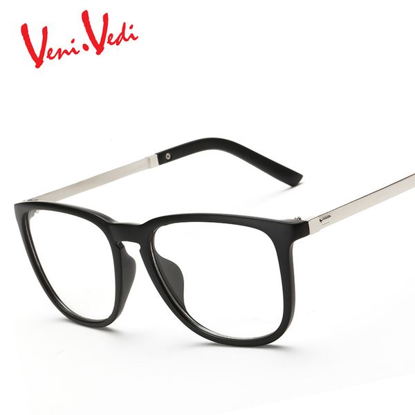 

wholesale- brand veni vedi new women's optical glasses frame cat myopia frame glasses eyewear vintage eyeglasses retro metal square, Silver