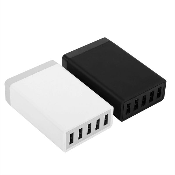 Freeshipping 5 Portas USB Carregador de Parede Carregador de Parede Carregamento Inteligente Multi-Port EUA Plug Para Telefone ou Tablet Carregamento Mais Rápido