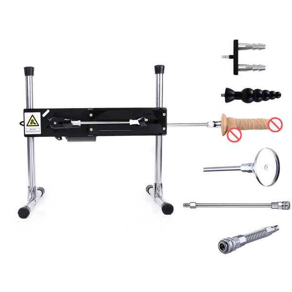 Super Quiet Premium Sex Machine With Big Dildo Anal Plug Metal Sex