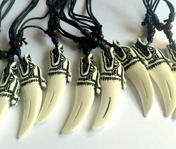 

9 pcs yqtdmy style imitation dragon amulet biker adjustable necklace, Silver