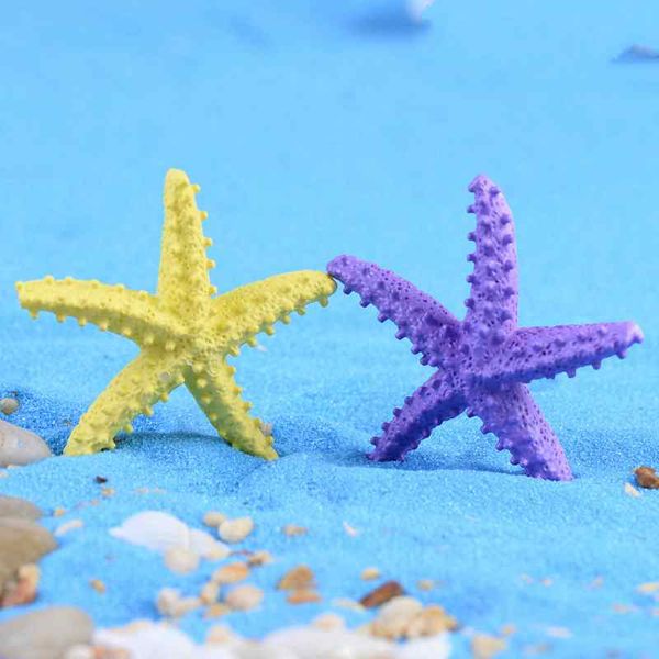 

средиземноморский стиль шипы морская звезда маленькая морская звезда diy материал мох террариум микро пляж пейзаж аквариум украшения сказочн
