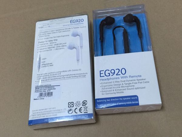 

with mic 3.5mm earphone headphone for samsung galaxy s6 i9800 s4 s5 s7 note 7 edge with box iphone 5 6 in retail