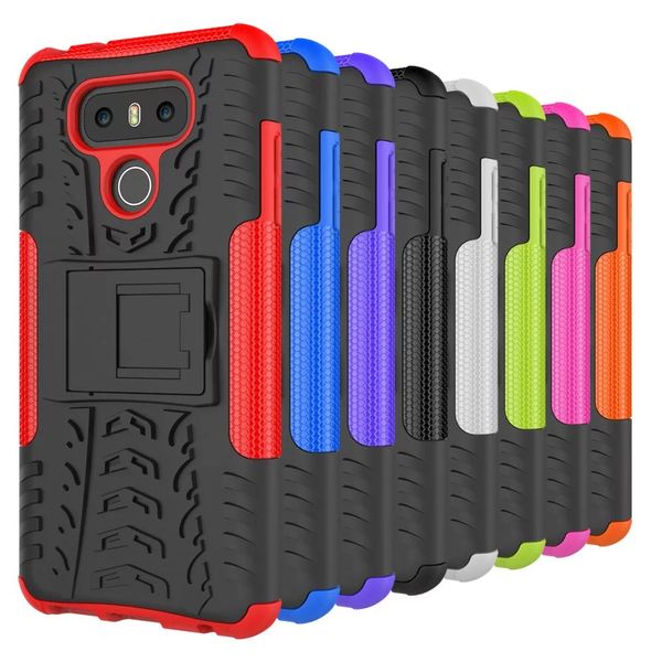 Dazzle Heavy Duty Rugged Dual Layer Impact Armor Kickstand Case Capa Para LG K31 K41S K51 Stylo 6 Harmonia 4 50 pcs / lote