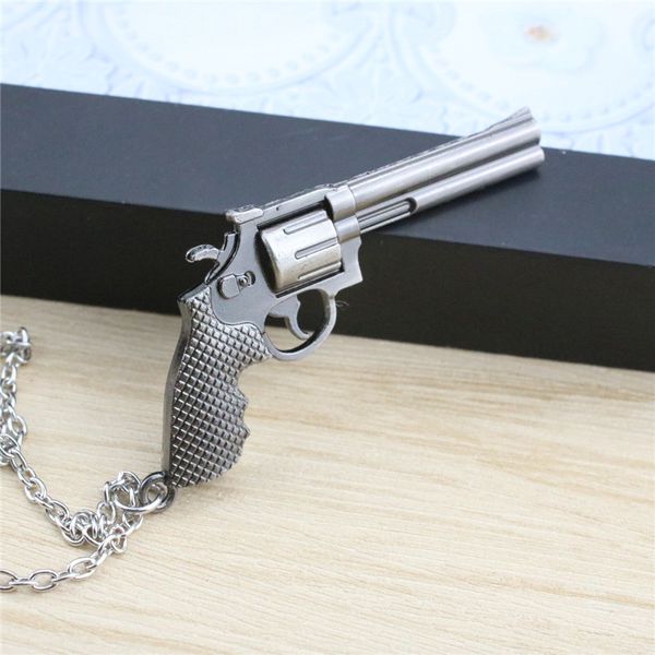 

9 designs cf men alloy simulated gun necklace cross fire necklaces & pendants for gift, Silver