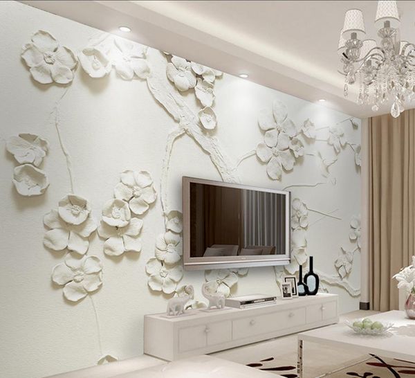 

beautiful reliefs plum blossom flowers background wall murals mural 3d wallpaper 3d wall papers for tv backdrop