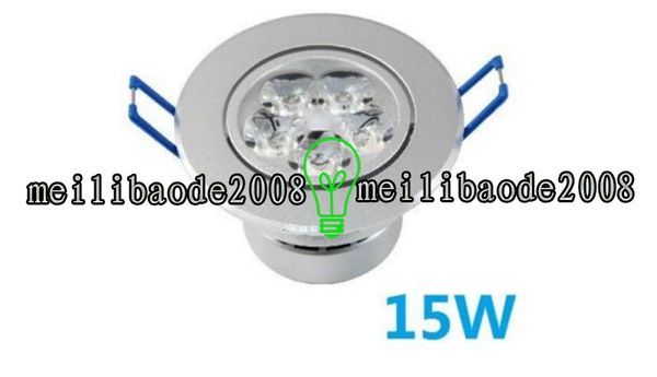 Luzes de teto recesso de alta potência 9W 12W 15W Dimmalbe luz de parede de parede quente / puro / fresco branco 60 lâmpada de ângulo inclui motorista