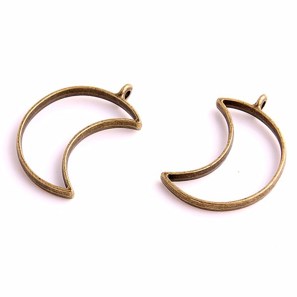 

Sweet Bell (Min order 20 pieces) 25*38mm Antique bronze Alloy Hollow moon Charm Pendant Jewelry Making Pendant DIY Handmade Craft D6069