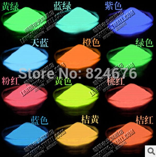 

wholesale-mixed 5 colors luminous glow powder,130g/lot,super bright fluorescent powder,pigment noctilucent powder,glow in dark, Silver;gold