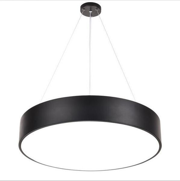 

modern minimalism led pendant lamp round chandeliers black lighting fixtures for office study room livingroom bedroom ac85-265v