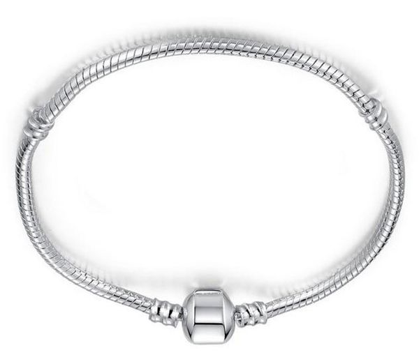 

10 шт./лот посеребренные браслеты змея цепи с застежкой ствол для DIY Европейский бр