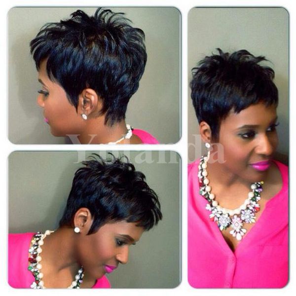 

Human hair hort traight wig full lace wig brazilian pixie cut indian human hair 100 human hair wig new wig