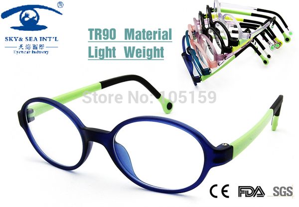 

wholesale- fashion colorful kids prescription eyeglasses girls boys oculos de grau tr90 memory vintage round plain myopia eyewear rx, Silver