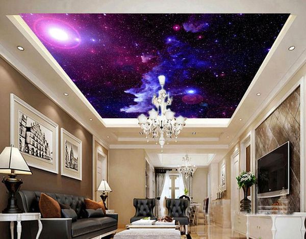 

fashion decor home decoration for bedroom purple gorgeous sky zenith ceiling fresco wall painting ceiling painting
