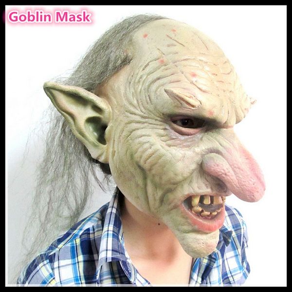 

halloween party cosplay creepy goblin mask head for cosplay and costome, scary horror mask in computer game