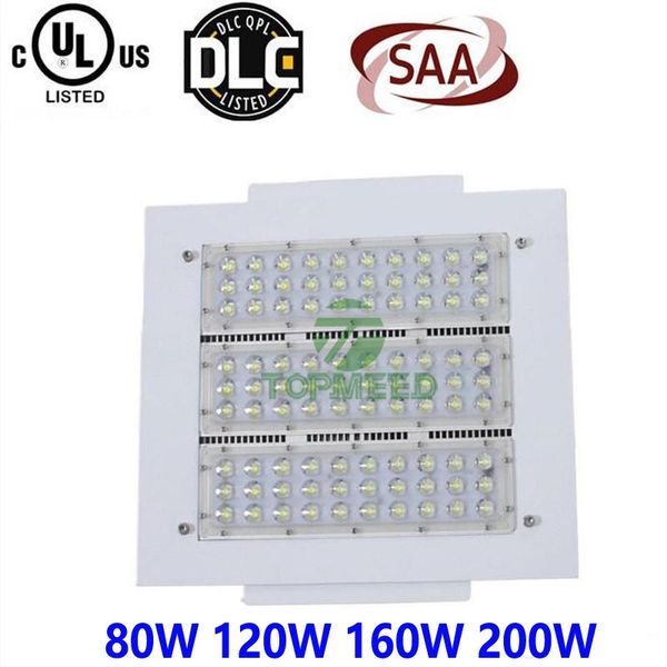 CE UL Автозаправочная станция Led Canopy Light 80W 120W 160W 200W 100-277V Автостоянка Светодиодные фонари Наружное модифицированное освещение для прожектора 888