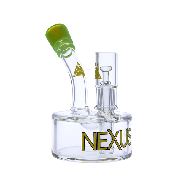 Mini Cam Buhar Dab Rig Nargile NEXUS Taşınabilir Su Boruları Hokey Puck Baz Şekli 5 Inç ve 14mm Eklem