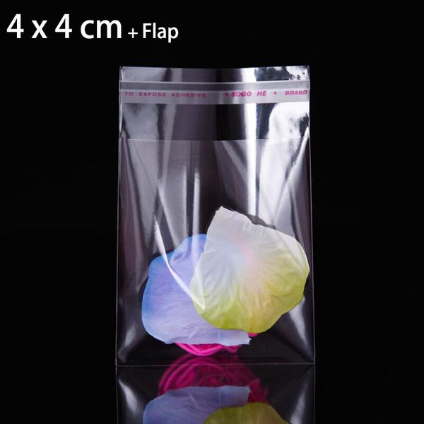 

200 шт. ясно небольшой пластиковый пакет 4x4 см RESEALABLE ювелирные изделия упаковка мин