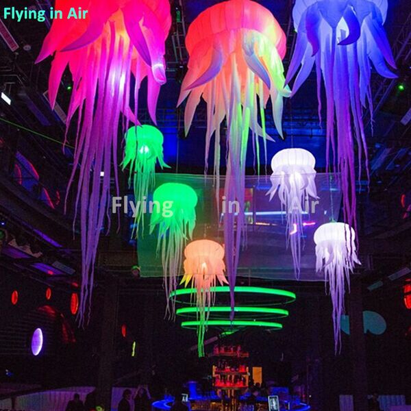 

2m/3m fascinating medusa balloon light hanging led inflatable jellyfish for club/event/mall/party