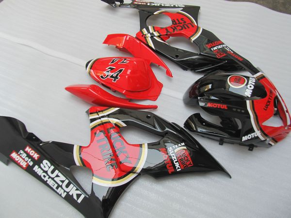 

100% injection mold fairings for suzuki gsxr1000 05 06 red black fairing kit gsxr1000 2005 2006 ot33