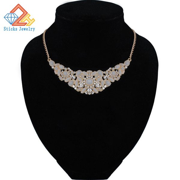

new popular big pendant clavicle chain necklace women's delicate banquet jewelry, Golden;silver
