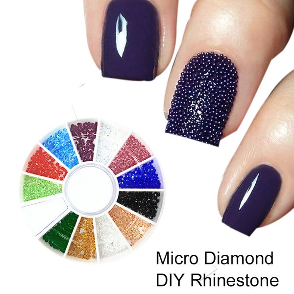 Wholesale 1box Micro Diamond Diy Nails Rhinestones Crystal Flat