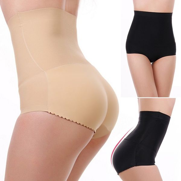 

wholesale- ultra-thin high waist tummy control body shaping abdomen slimming underwear women seamless control panties 25, Black;white