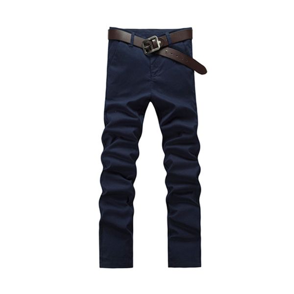

wholesale- men casual slim fit pants trousers spring summer solid trousers straight slim dress business pants trousers comfort wear 28-38, Black