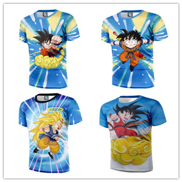 

dragon ball z новые моды мужские / женские гоку летающие футболки летний стиль смешные 3d печати случайные футболки топы плюс размер aa248, White;black