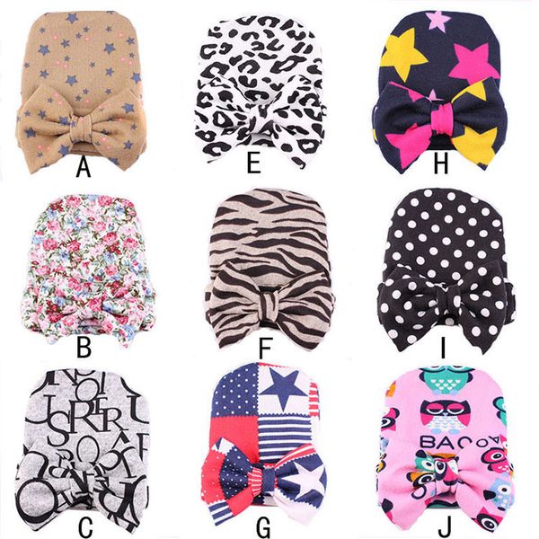 

9 style kids christmas ins christmas hats baby boys girls fashion knit dots leopard star owl flower bow caps xmas gifts a7887, Yellow