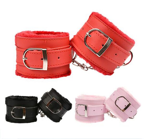 

restraints woman games products erotic soft pu slave leather game bondage black toys for restraints couples handcuffs cwgfs