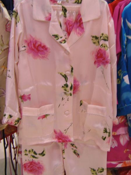 

пижамы пижамы пижамы халат nightsuit пижамы мальчиков девочек атласная 10наборы/лот, Blue;red