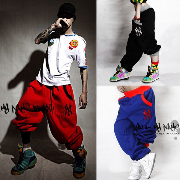 

wholesale-2016 summer brand thin ny pants hip-hop rap parkour sweatpants fertilizer casual harem fitnes pants hiphop dance pants, Black