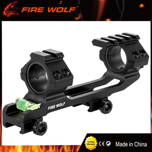 

FIRE WOLF Hunting Scope Mount Dual Ring with Spirit Bubble Level Fit 20 mm Picatinny Rail for Tactical Rifle Scope 25.4/30mm