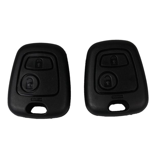 

2pcs 2 button remote key uncut car key blade fob case replacement shell cover for citroen c1 c4 peugeot 107 207 307 407 206 306 406