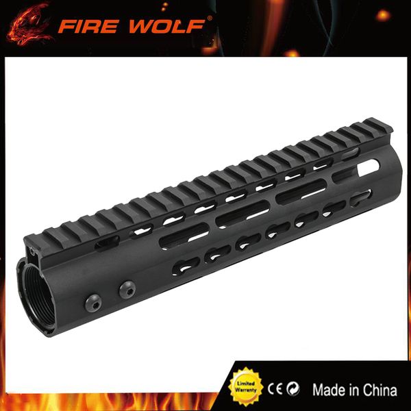 

FIRE WOLF 9" Inch Free Float NSK AR15 Super Slim Handguard Top Rail KeyMod System FDE BK For AR-15 M4 M16