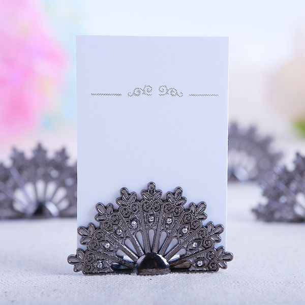 

table decoration vintage peacock place card holder wedding party decoration