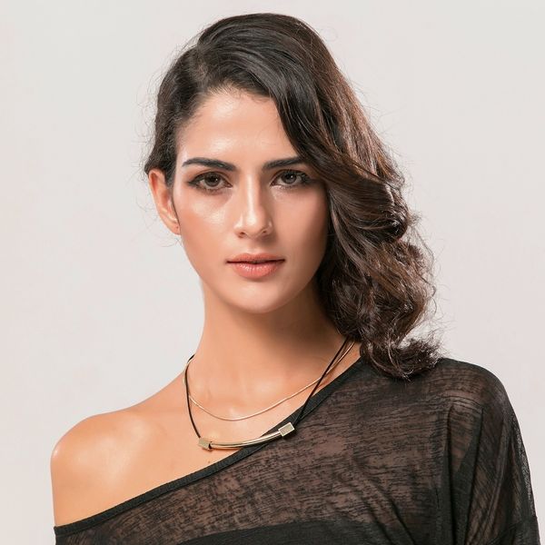 

minimalist velvet brief choker necklace original creative design fashion copper alloy plated chokers necklace factory price