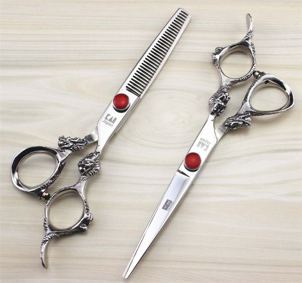 

6 дюймов парикмахерские ножницы большой дракон ручка Япония из нержавеющей стали