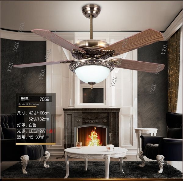 

european antique wood leaf fan pendant retro led american fan pendant fan light