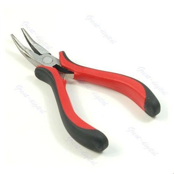 

wholesale-1ps feather hair extension kit diy tool cruly plier clamp tongs, Black;brown