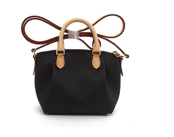 

grade brown designer leather lady shoulder nano mini women bag genuine oxidization handbag m61253 messenger fashion xwini, Red;black