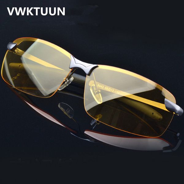 

wholesale- vwktuun polarized sunglasses men night vision goggles men's fishing driving glasses male oculos anti-glare sun glasses for m, White;black