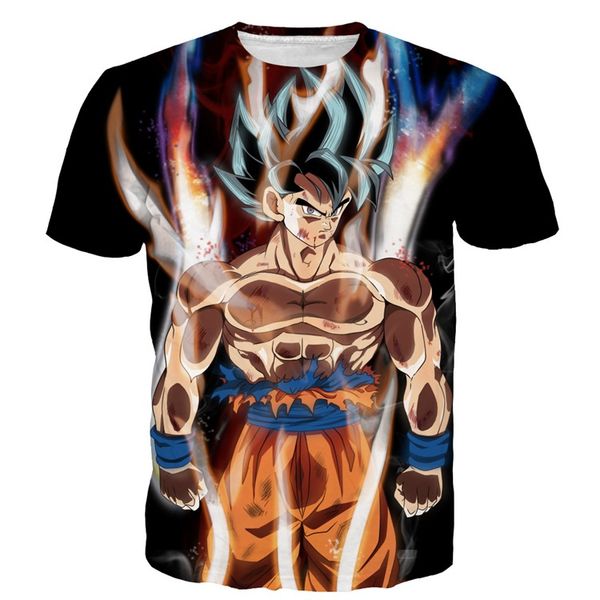 Acheter Hommes 3d T Shirt Dragon Ball Z Ultra Instinct Fils Goku Super Saiyan Dieu Bleu Vegeta Imprimer Cartoon été Top Tee Shirt 5xl De 1168 Du