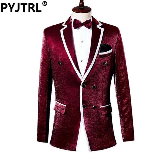 

wholesale- (jacket + pants) new wine red mens suit for stage show chorus performance male suits tuxedo men costume, White;black