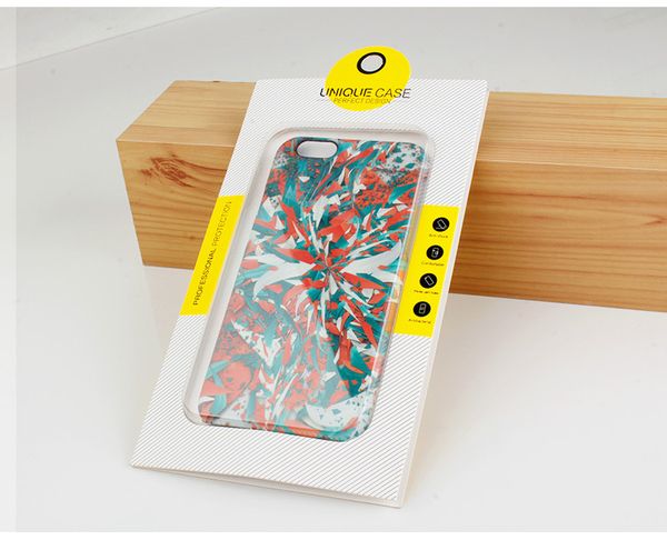 200 Stück Großhandel nach Maß Papierverpackungen für das iPhone 7 7plus Shell Phone Cover Case Verpackung mit Blister-PVC-Fenster