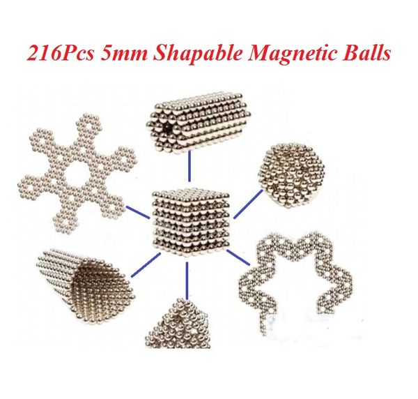 

216pc 5mm hapable magnetic ball neo cube magic cube magnet puzzle fidget toy anti tre cube kid 039 gift with metal box high quali