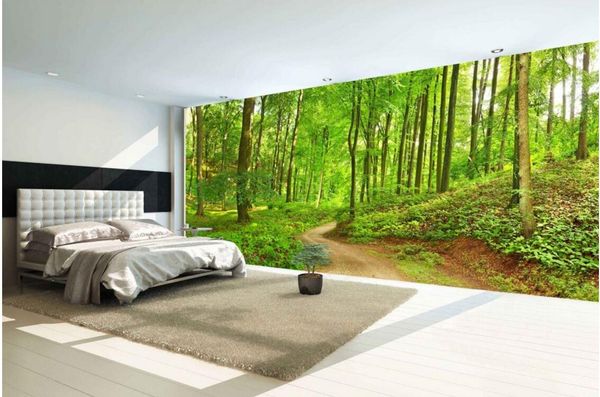 3d Wallpaper Custom Photo Mural Forest Trail Landscape Tv Sofa Background Wall Painting 3d Wall Murals Wallpaper For Walls 3 D Hd Widescreen